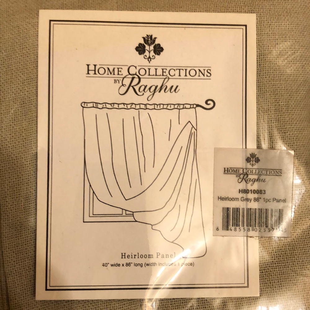 Heirloom Grey Curtain Panel